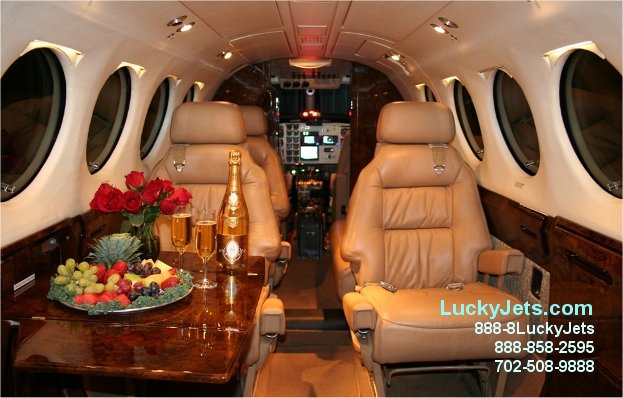 King Air 200 Empty Leg Deals and Last minute specials offered by Lucky Jets 702-508-9888